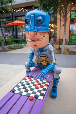 Batman Playing Checkers